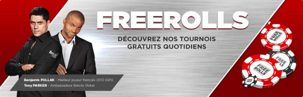 Freerolls Betclic poker