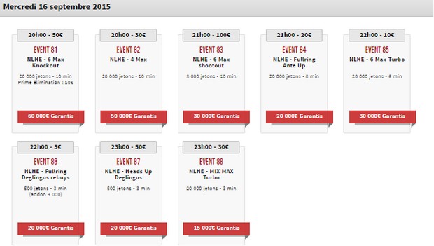 Winamax Series 2015 : les dates