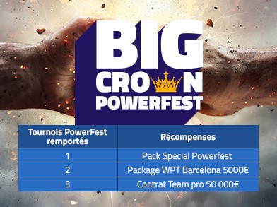 Big Crown Powerfest avec PMU Poker